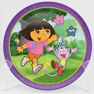 Vtg Dora The‎ Explorer Boots Zak Designs Nickelodeon Jr Kids Melamine Plate 8" N